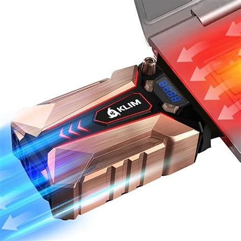 KLIM Cool+ Metal Laptop Cooler with Vacuum Fan - Gaming Laptop Fan with ...