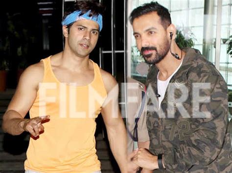 Varun Dhawan and John Abraham look too cool for school | Filmfare.com