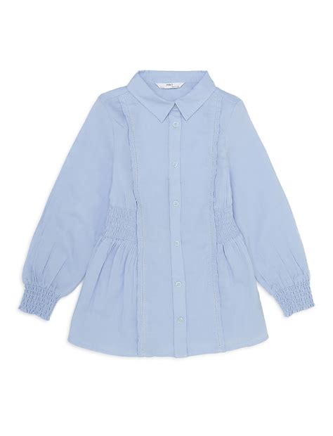 Buy Pure Cotton Smocking Spread Collar Top at Marks & Spencer