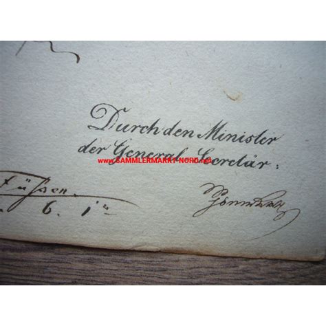 Königreich Bayern - Finanzminister BENNO VON PFEUFER (1862) - Autograph ...