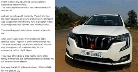 Mahindra XUV700 Filled with Diesel Instead of Petrol, User Shares ...
