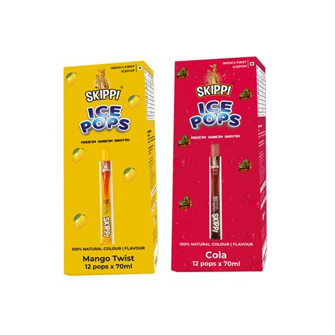 Buy Cola and Mango flavor Natural Ice Popsicle online - Skippi