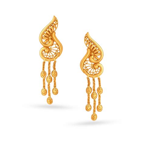 Quirky Gold Drop Earrings