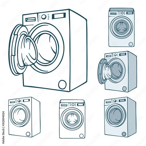 Image result for Drawing Image of Washing Machine
