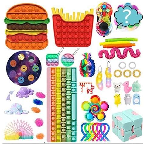 Buy Ma.Lina.Ann 43pcs Fidget Packs Anti-Anxiety Tools, Push Pop Sensory ...