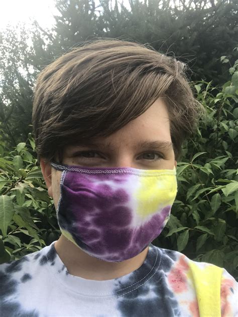 I tie-dyed a mask with non-binary colors! : r/NonBinary