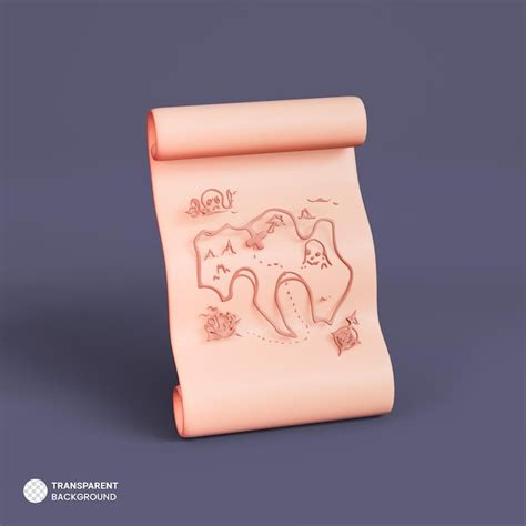 Ikona mapy nawigacji skarbów Izolowany render 3d Ilustracja | Darmowy ...