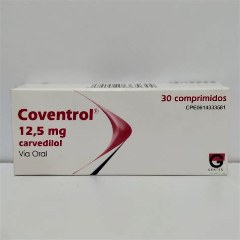 MEDICINA :: COVENTROL (CARVEDILOL) 12,5 MG X 30 COMP (GENTEK) - Sihay.com