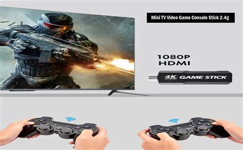 Buy CurioToys U8 Mini TV Video Game Console Stick 2.4g Wireless Gamepad ...