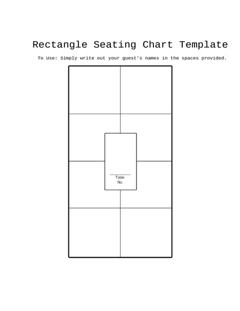 Image result for Rectangular Table Seating Charts