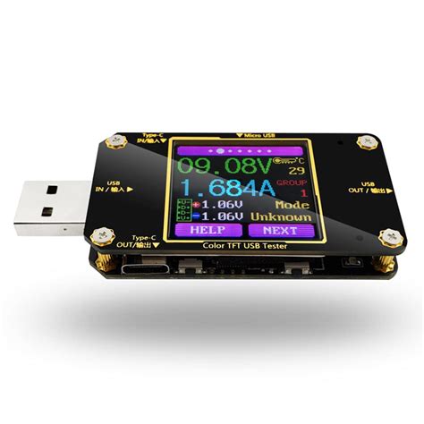 JUWEIAT USB Power Meter Tester, Type-C Current and Voltage Monitor, PD ...