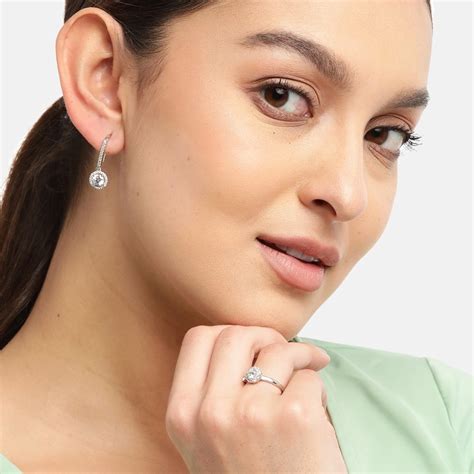 Solitaire Rhodium Plated 925 Sterling Silver Jewellery Combo – Zavya