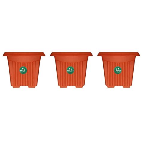 UV Treated Square Plastic Planter(14 Inch) – TrustBasket