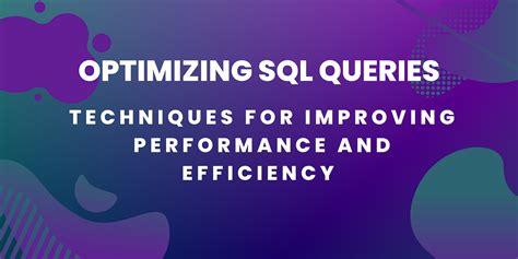 Image result for Optimizing SQL Queries