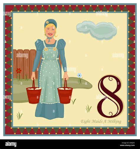 The 12 Days of Christmas - 8th Day - Eight Maids A Milking. Religious ...