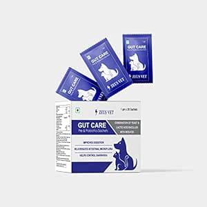 Zeus Vet Gut Care Pre & Probiotics with Lactic Acid Gut Wellness ...