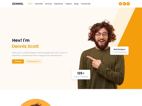 Dennis - Tailwind CSS Personal Portfolio Template