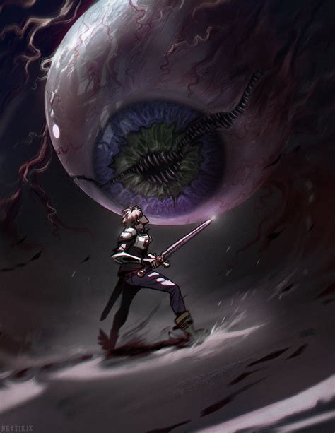 pewdiepie and eye of cthulhu (terraria) drawn by neytirix | Danbooru