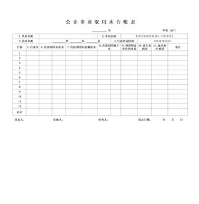 公司污水处理设施管理台账Excel模板下载_熊猫办公
