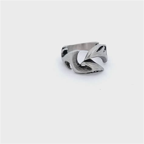 Buy Silver Stainless Steel Surfer's Wave Ring Online - INOX Jewelry ...