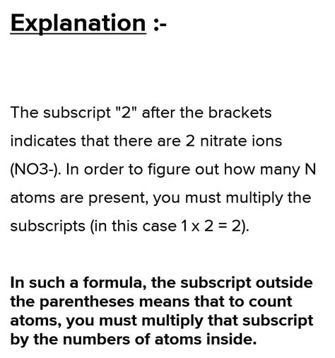 why pb(no3)2 has a subscript 2 outside the brackets??please explain ...
