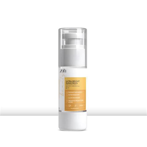 Ultra Bright Sunscreen | With Zinc Oxide, Dimethicone Complex & Antiox ...