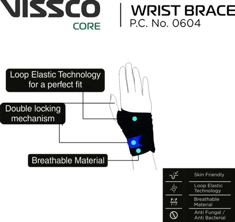 Buy VISSCO CORE NEOPEREN WRIST BRACE UNIVERSAL Online & Get Upto 60% ...