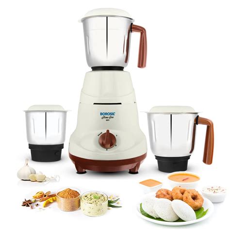 Buy Borosil Home Star Mixer Grinder, For Wet/Dry Mixing & Grinding, 500 ...