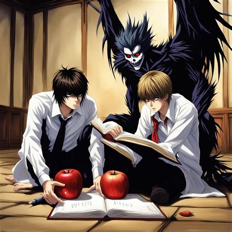 Picture from the japanese anime Death Note (Desu Noto). The ending ...