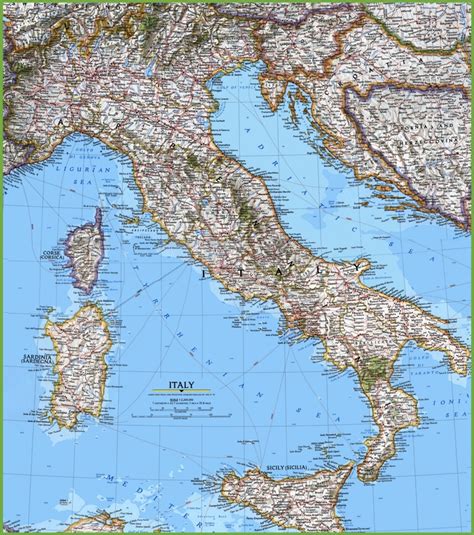 Detailed Map Italy 的图像结果