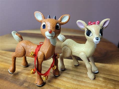 Rudolph The Red-Nosed Reindeer with Light-up Nose & Clarice Figures ...