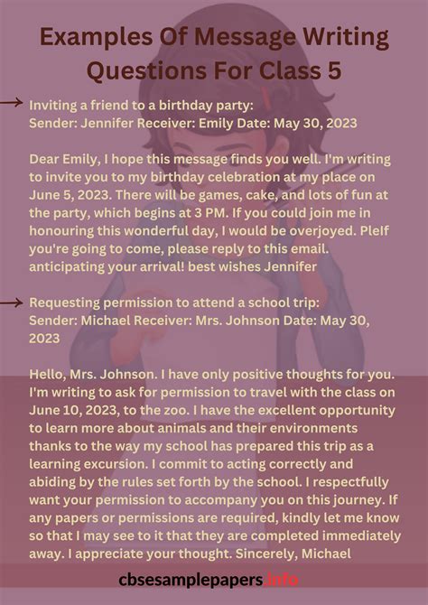 Image result for Message Writing Sample