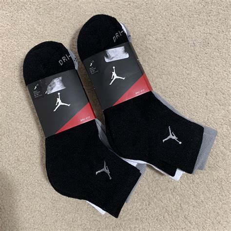 Jordan Brand Dri-FIT Quarter Socks (3 Pack) New with... - Depop