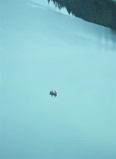 Download wallpaper 3761x5127 boat, lake, minimalism, silence hd background