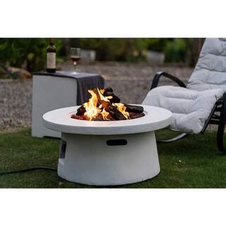 Buy 30 in. 50000 BTU Round Propane Fire Pits Table with Free Lava Rocks ...