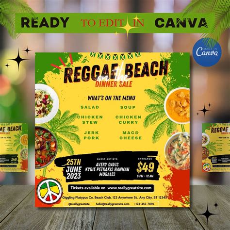 Jamaican Restaurant Menu Template 的图像结果