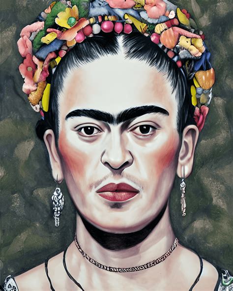 Frida Kahlo Unframed Digital Illustration · Creative Fabrica