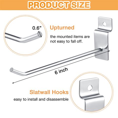 Snapklik.com : Moxweyeni 100 Pcs Heavy Duty Slatwall Panel Hooks ...
