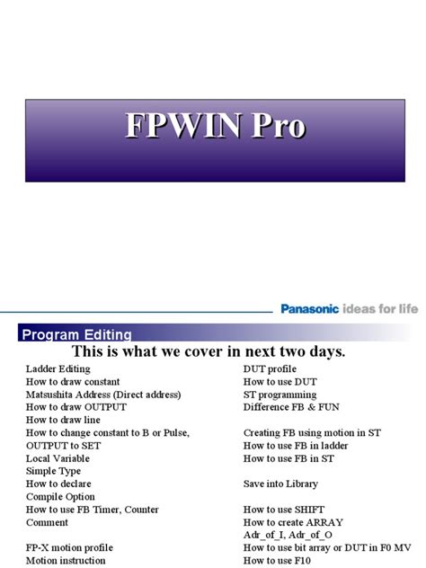 Image result for Fpwin Pro Training Tutorial