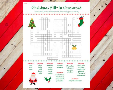 Christmas Printable Crossword Puzzles | Fanny Printable