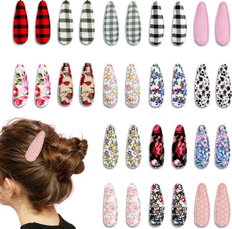 Amazon.com : 32 Pieces Snap Hair Clips for Women, 3 Prong Clips for ...