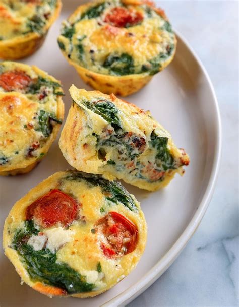 Spinach, Tomato and Feta Egg Muffin Cups | Recipe in 2025 | Breakfast ...