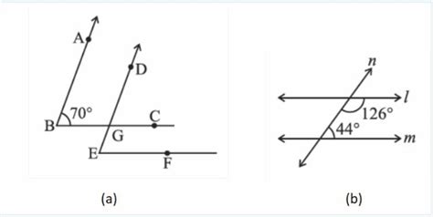 i) In figure a, the arms of two angles are parallel. If ∠ABC = 70 ...