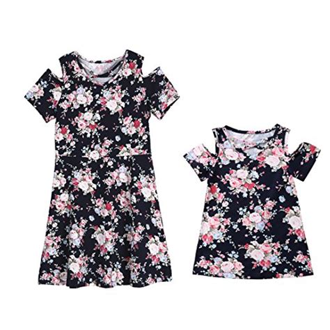 Buy Family Mathing Mother and Daughter Dress One Piece Cut Out Cold ...