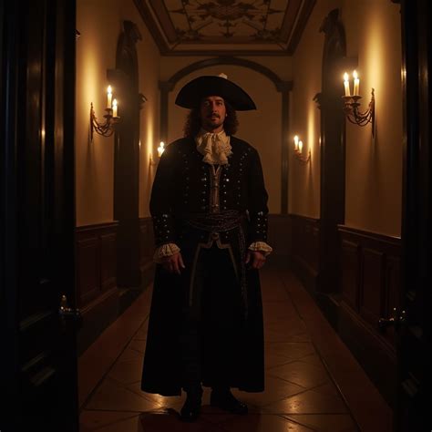 Spanish Captain in British Mansion at Night | Stable Diffusion Online