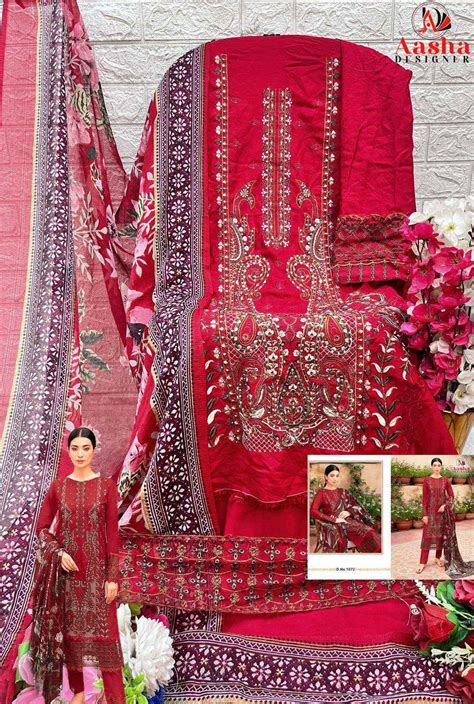 AASHA DESIGNER CHEVRON PREMIUM COLLECTION VOL 1 SUITS
