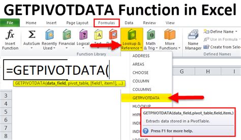 How to Use Getpivotdata Function in Excel 的图像结果