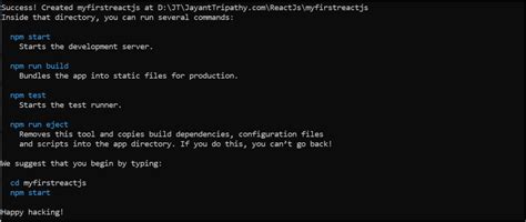 Create React App Command 的图像结果