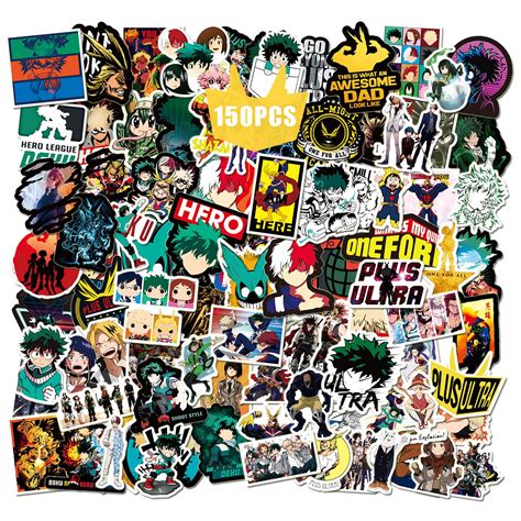 Buy My Hero Academia Stickers 150PCS Cool Anime MHA Decor for Water ...