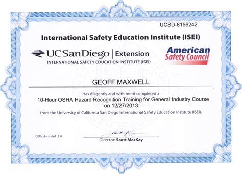 Osha Certificate Template - prntbl.concejomunicipaldechinu.gov.co